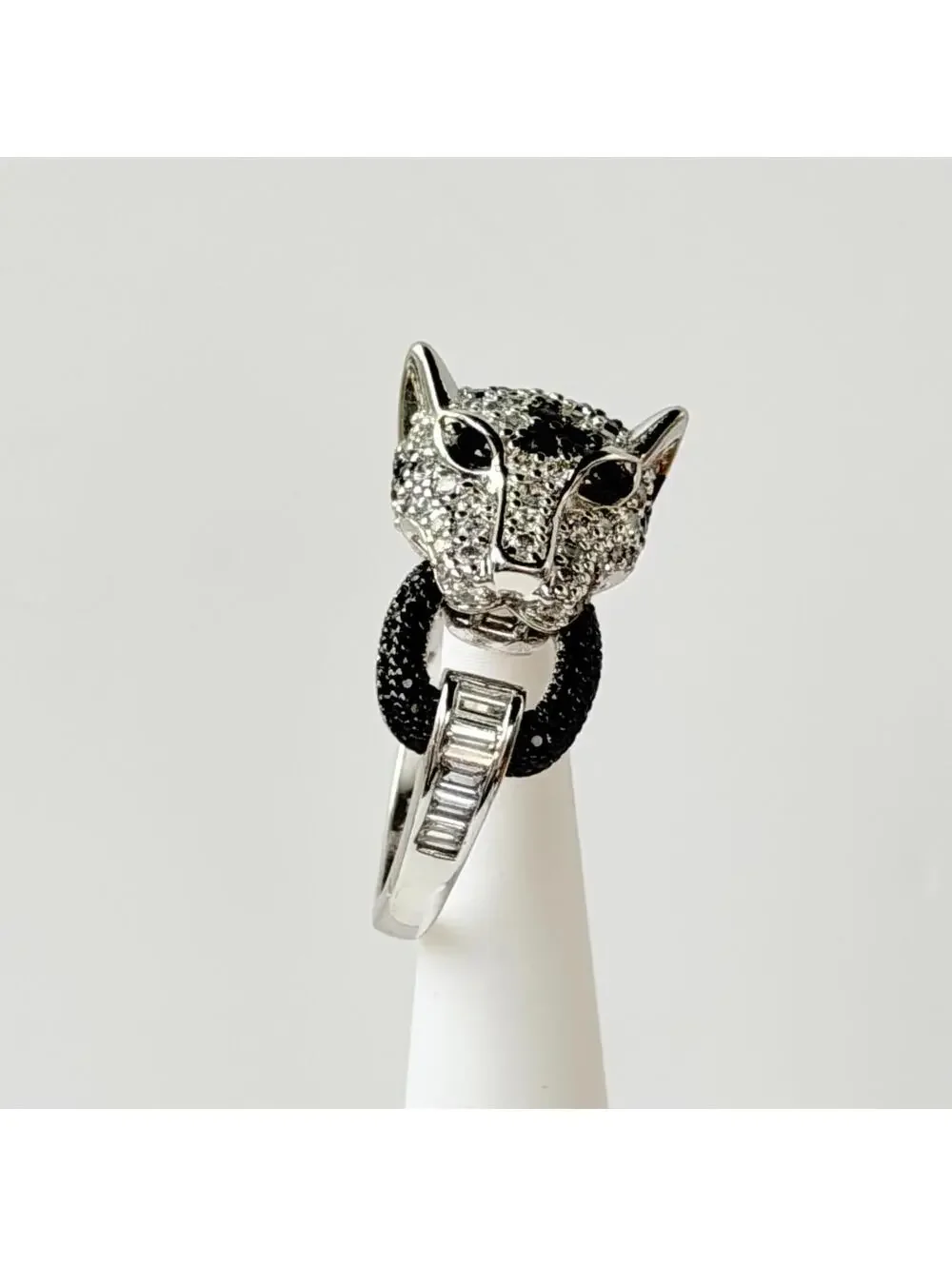 Bomb Party UNTAMED JAG Ring Sz 11 “Silence Has Teeth” Black Onyx on Rhodium